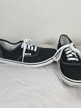Vans Authentic Black Canvas Sneakers Size 7.5 Women